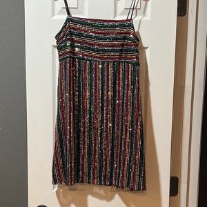 Rainbow Sequin party dress